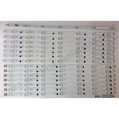 KT DE LED´S PARA TV (14 PIEZAS) / SAMSUNG 20125VS55 3228 RIGHT07 REV.1.6 120718 / 20125VS55 3228 LEFT07 REV.1.6 120718 / PANEL´S DF550CGA-B1 / LTJ550HW13-V / MODELO UN55FH6003FXZA AH01